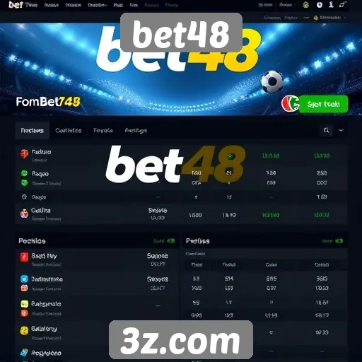Análise da interface do usuário do site bet48